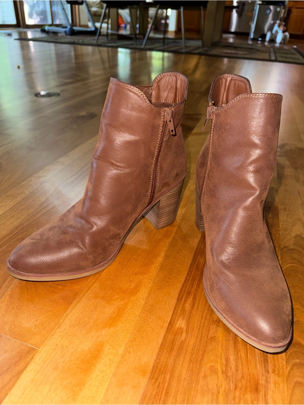 Women’s Brown Leather Ankle Booties - perfect for fall
